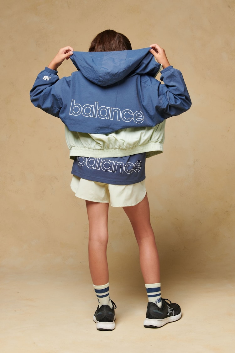 New Balance Blue Girls  Athletics Woven Mesh Windbreaker - Image 2 of 14