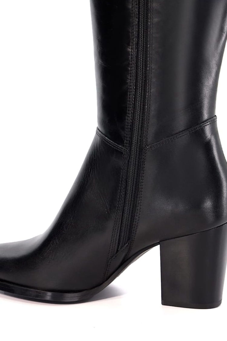 Dune London Black Silahs Smart Western Knee High Boots - Image 5 of 5