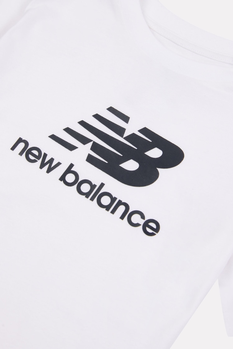 New Balance Girls Stacked Logo T-Shirt - Image 10 of 10