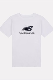 New Balance Girls Stacked Logo T-Shirt - Image 8 of 10