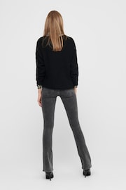 JDY Black V-Neck Knitted Pullover Jumper - Image 2 of 6