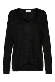 JDY Black V-Neck Knitted Pullover Jumper - Image 5 of 6