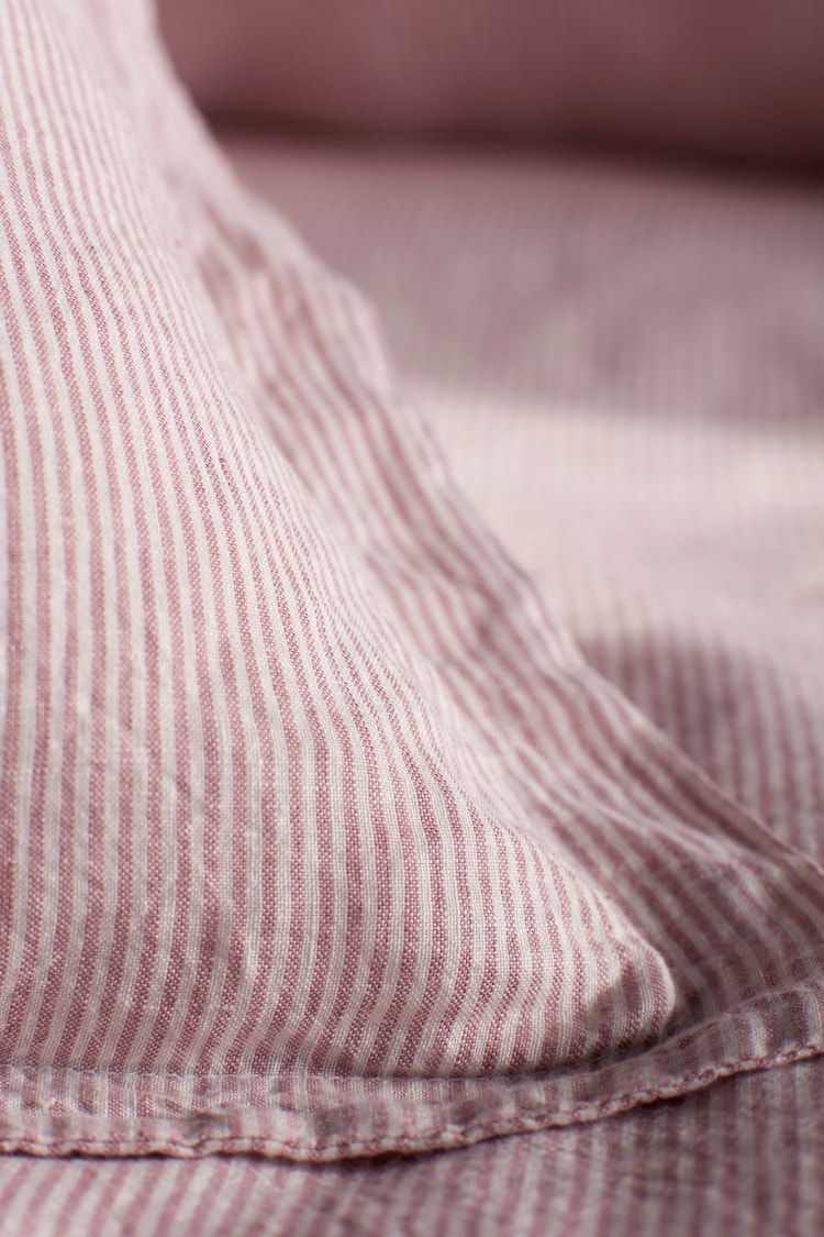 Secret Linen Store Vintage Rose Sid Stripe 100% Linen Duvet Cover - Image 3 of 3