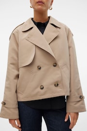 VERO MODA Natural Short Trench Coat - Image 4 of 7