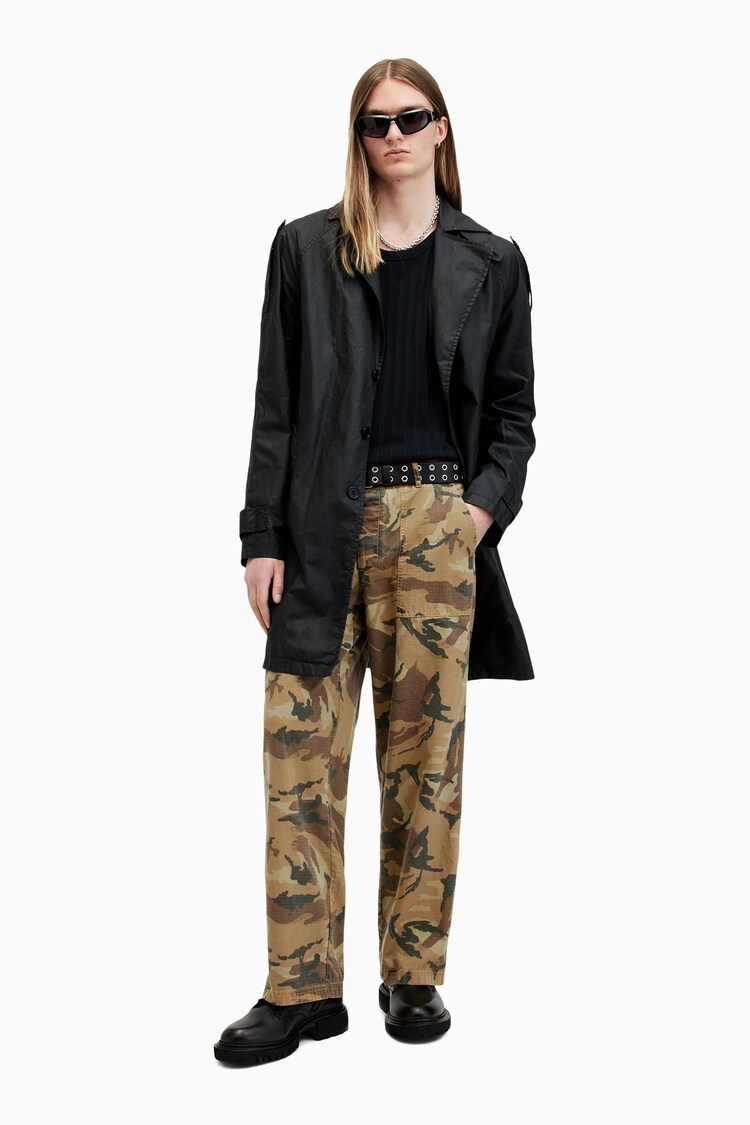 AllSaints Brown Gaspar Trousers - Image 2 of 9