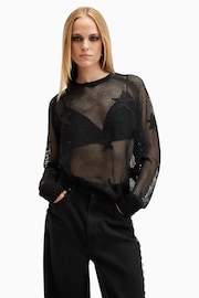 AllSaints Black Seraph Jumper - Image 1 of 8