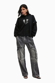 AllSaints Black Inksnts Amphia Hoodie - Image 3 of 9