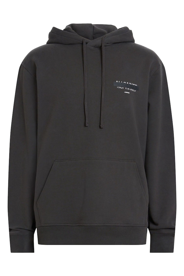 AllSaints Black Redact Hoodie - Image 7 of 7