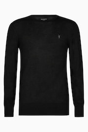 AllSaints Black Mode Merino Crew Jumper - Image 6 of 6