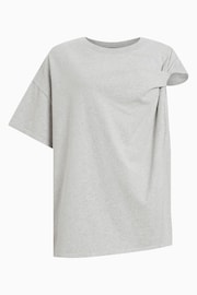 AllSaints Grey Onyx Twist T-Shirt - Image 8 of 8