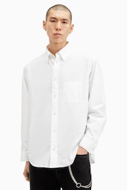 AllSaints White Sutta Longsleeve Shirt - Image 1 of 9