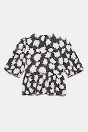 Mint Velvet Black Abstract Print Top - Image 4 of 4