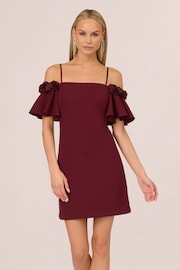 Adrianna by Adrianna Papell Red Knit Crepe Cocktail Dress - Image 1 of 7