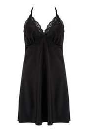 Pour Moi Black Dusk Satin Lace Chemise - Image 3 of 4