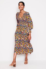 Boden Green Gemma Smocked Midi Dress - Image 2 of 5