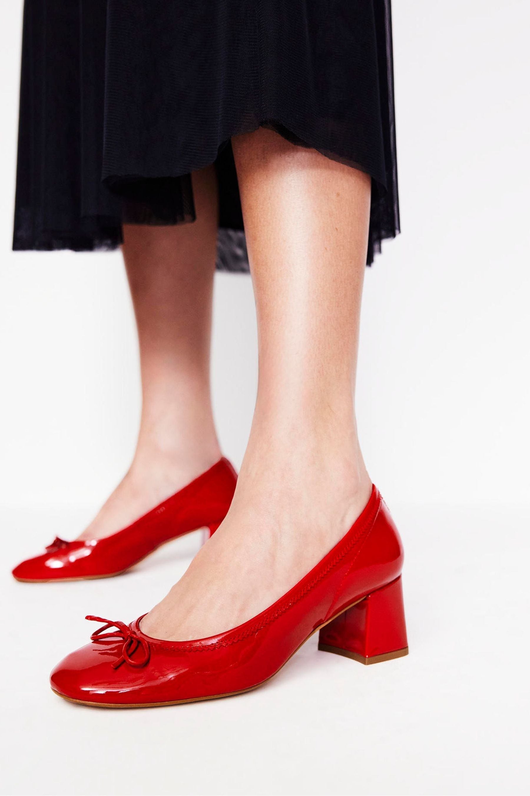 Buy Boden Red Block Heel Pumps from Next Luxembourg