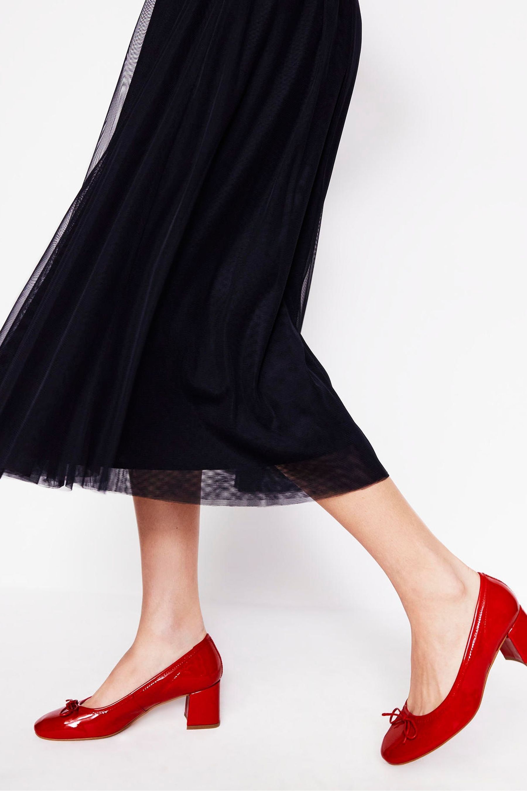 Buy Boden Red Block Heel Pumps from Next Luxembourg
