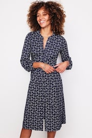 Boden Blue Julia Jersey Shirt Dress - Image 4 of 5