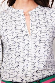 Boden Cream Marina Jersey Shirt - Image 2 of 5