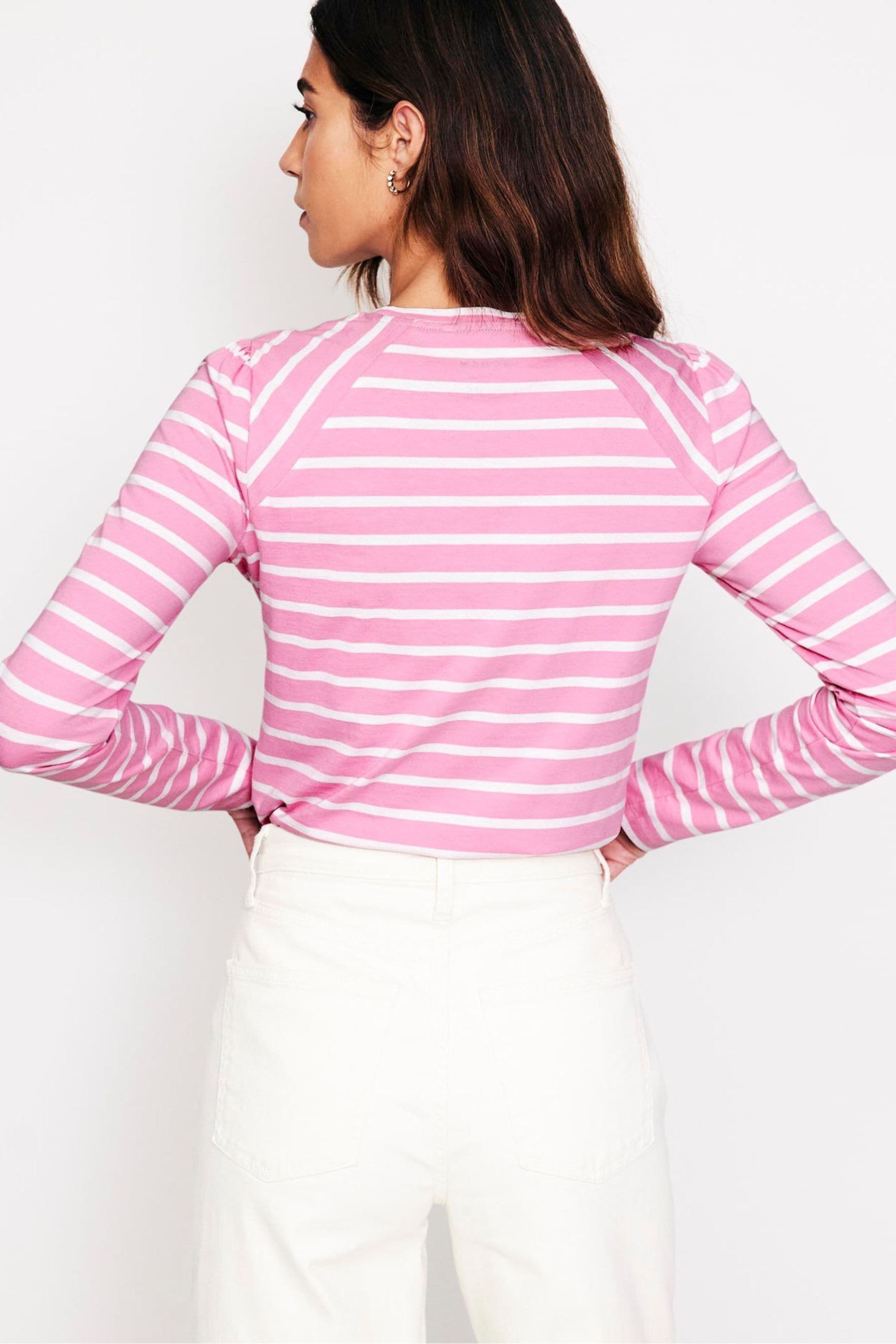 Boden Pink Arabella Stripe Jersey Top