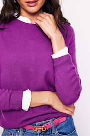 Boden Purple Eva Cashmere Crew Neck Jumper - Image 2 of 6