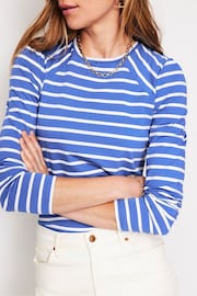 Boden Blue Arabella Stripe Jersey Top - Image 4 of 5