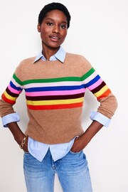 Boden Brown Eva Cashmere Crew Neck Jumper - Image 1 of 6