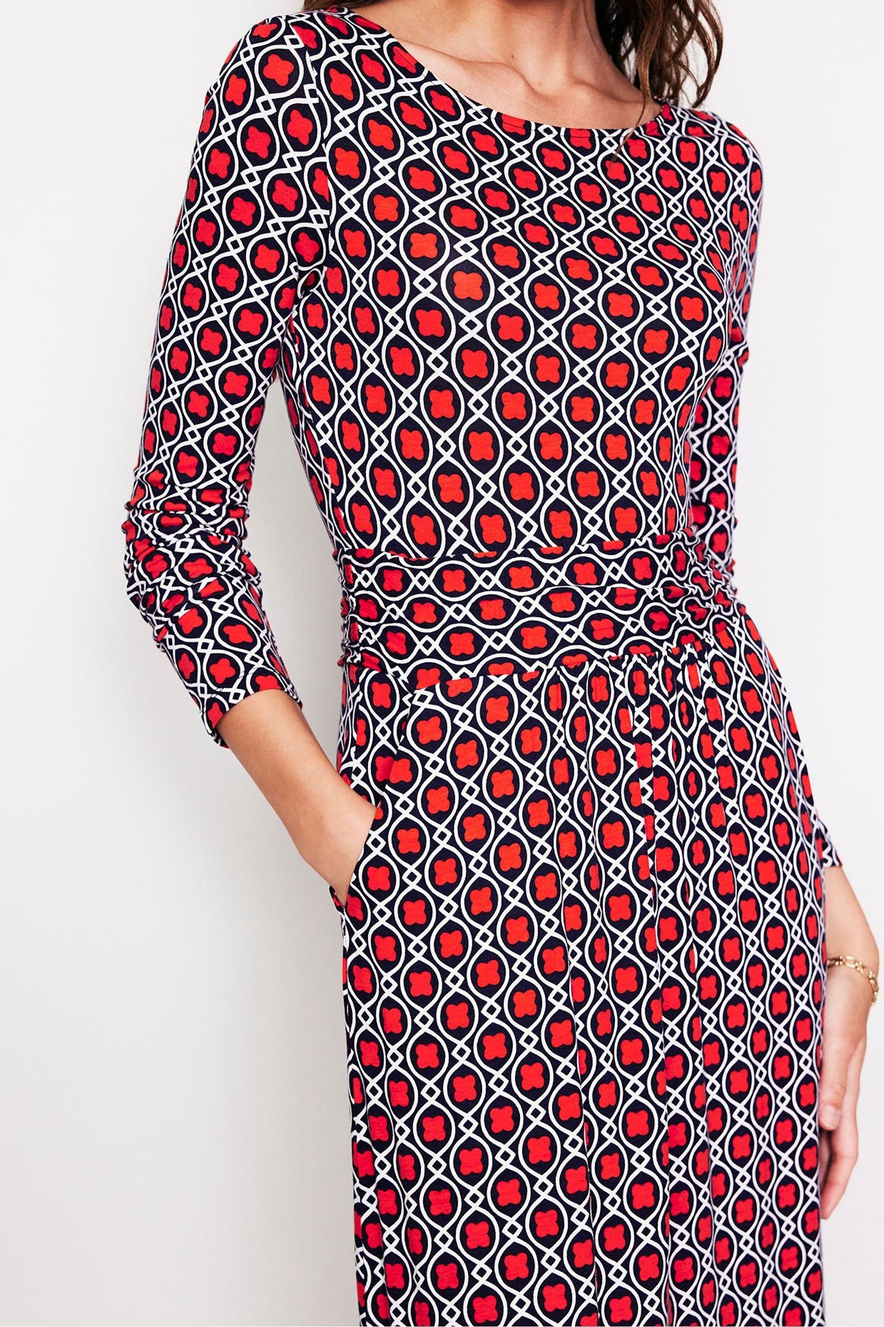 Buy Boden Orange Amelie Long Sleeve Midi Dress from Next Luxembourg
