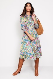 Boden Green Kate Satin Shirt Dress - Image 3 of 5