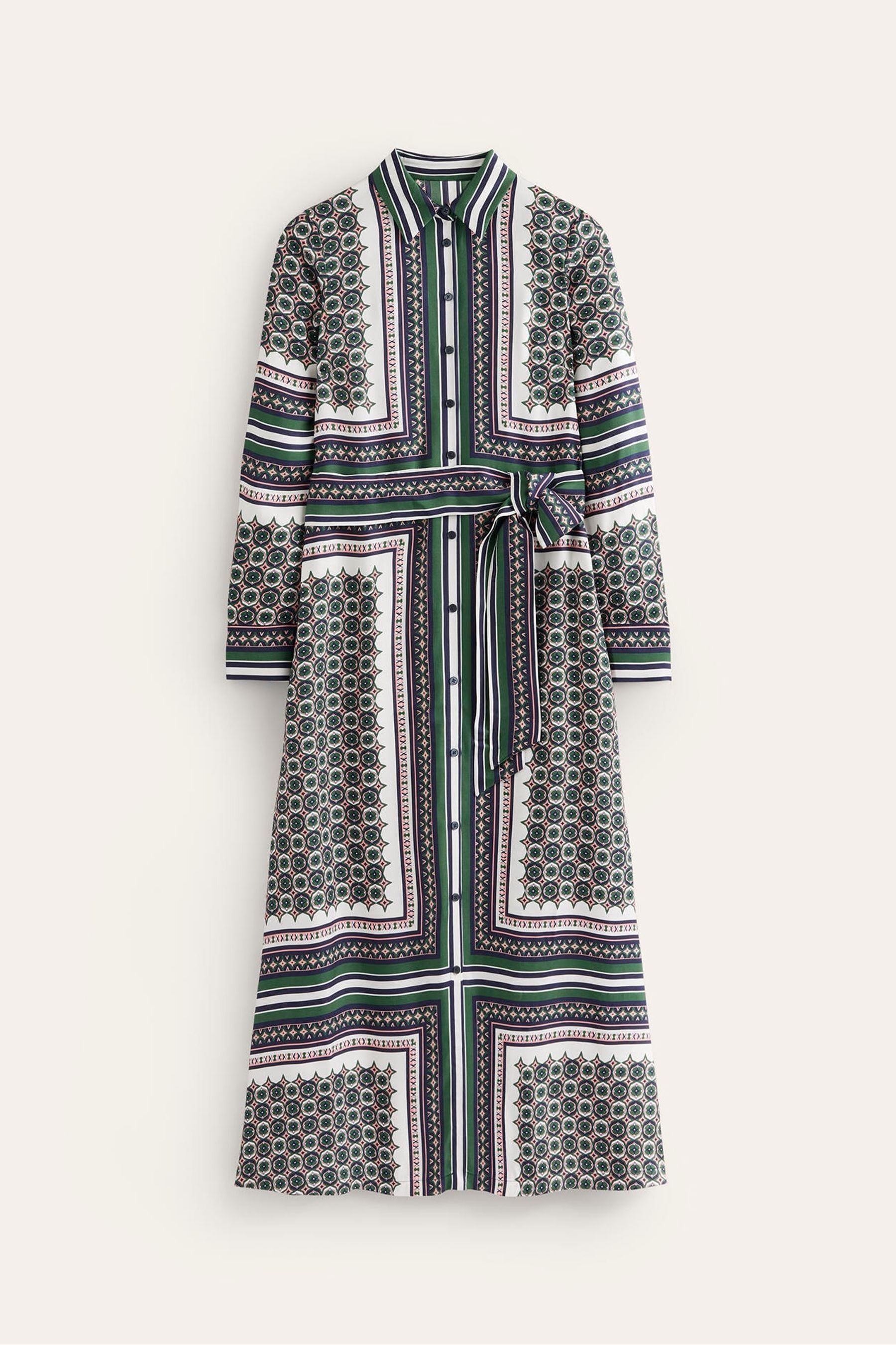 Buy Boden Green Scarf Print Shirt Dress from the Next UK online shop