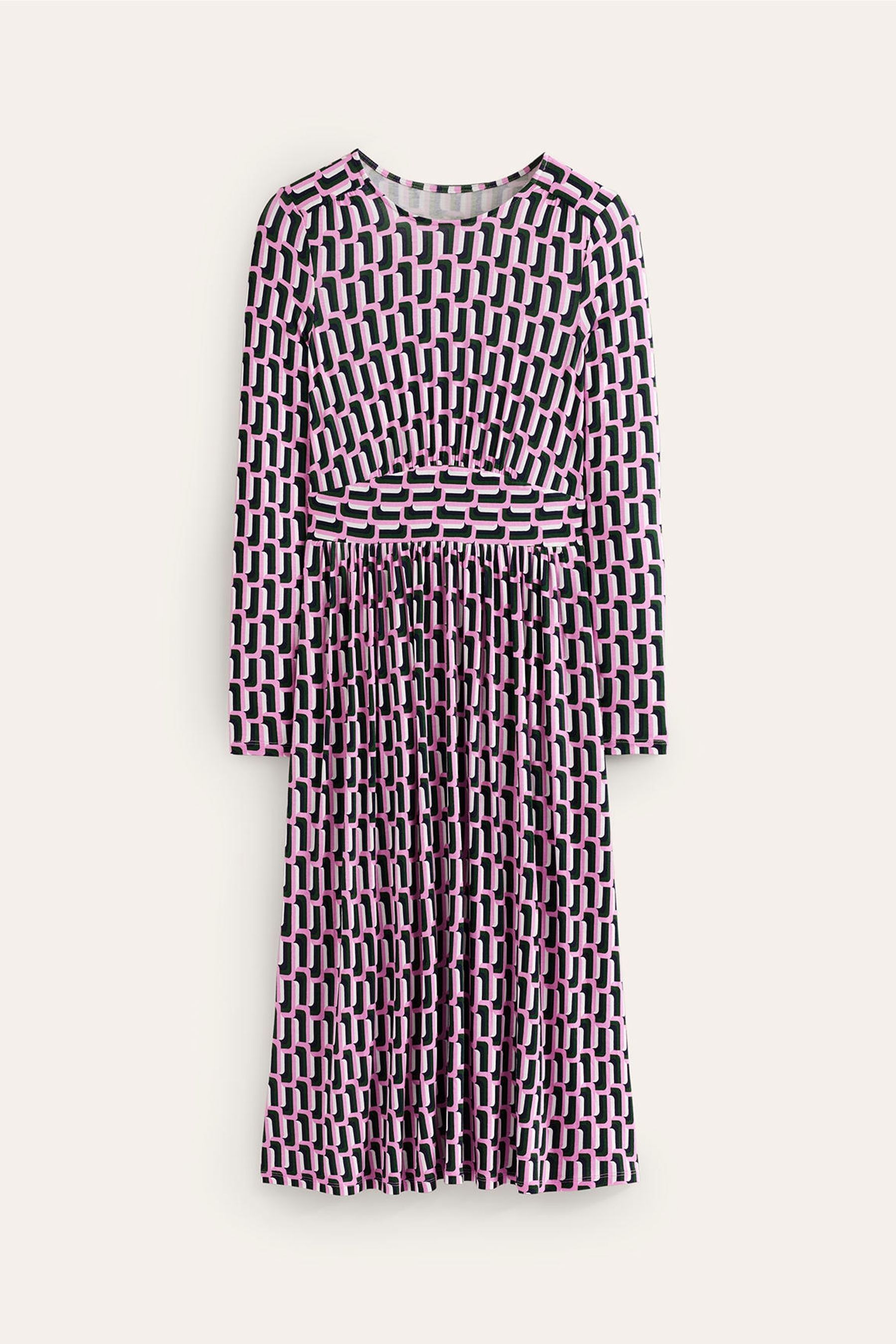 Buy Boden Pink Thea Long Sleeve Jersey Dress from Next Luxembourg