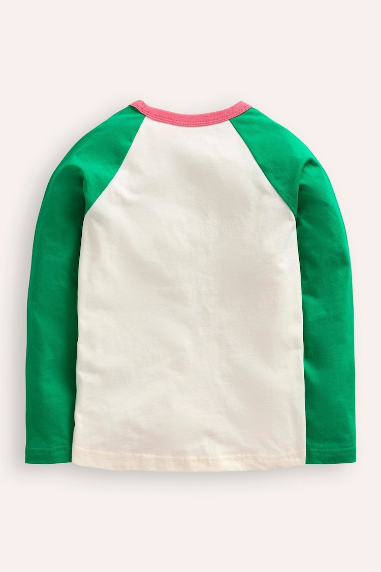 Boden Green Colourblock Raglan T-Shirt - Image 2 of 3