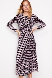 Boden Blue Twisted Waist Jersey Dress - Image 4 of 5