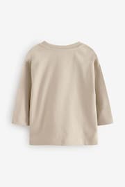 Neutral Digger 100% Cotton Long Sleeve Transport T-Shirt (3mths-7yrs) - Image 2 of 4