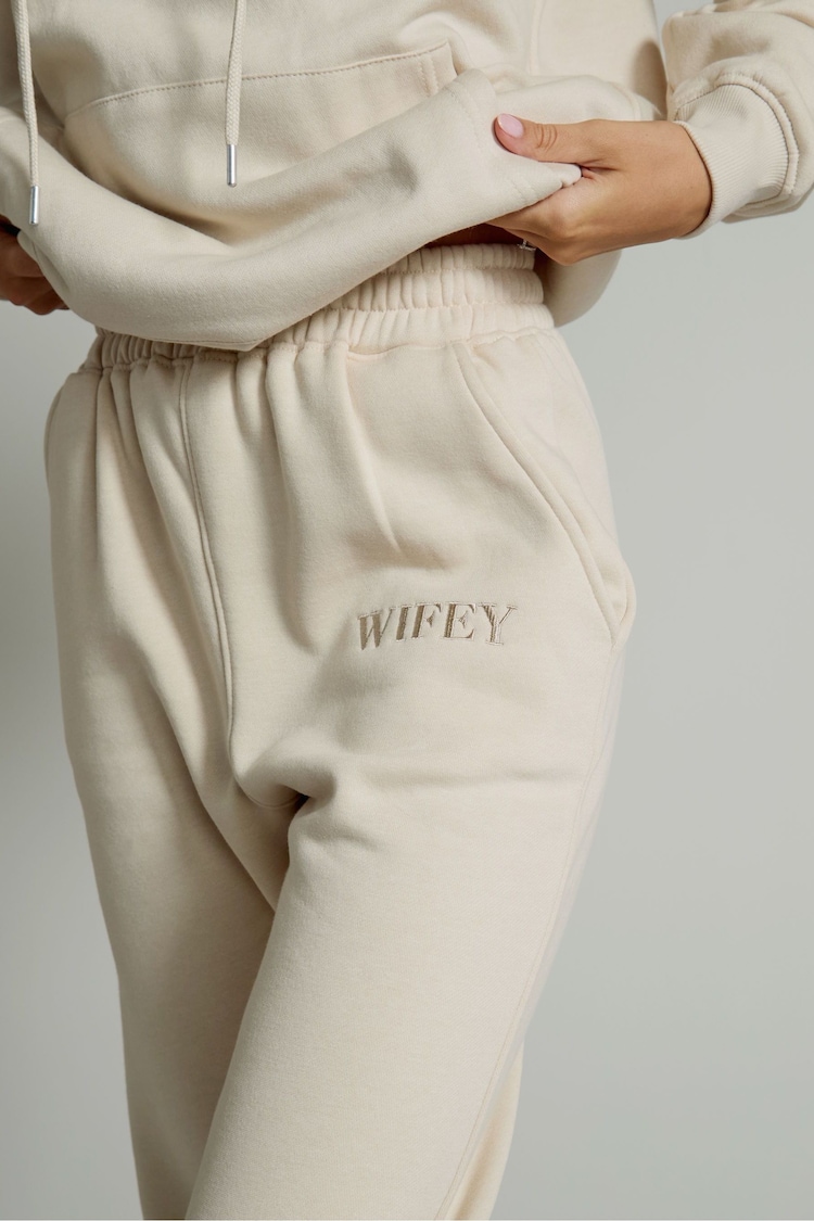 Six Stories Champagne Wifey Statement Sweatpants - Image 2 of 4