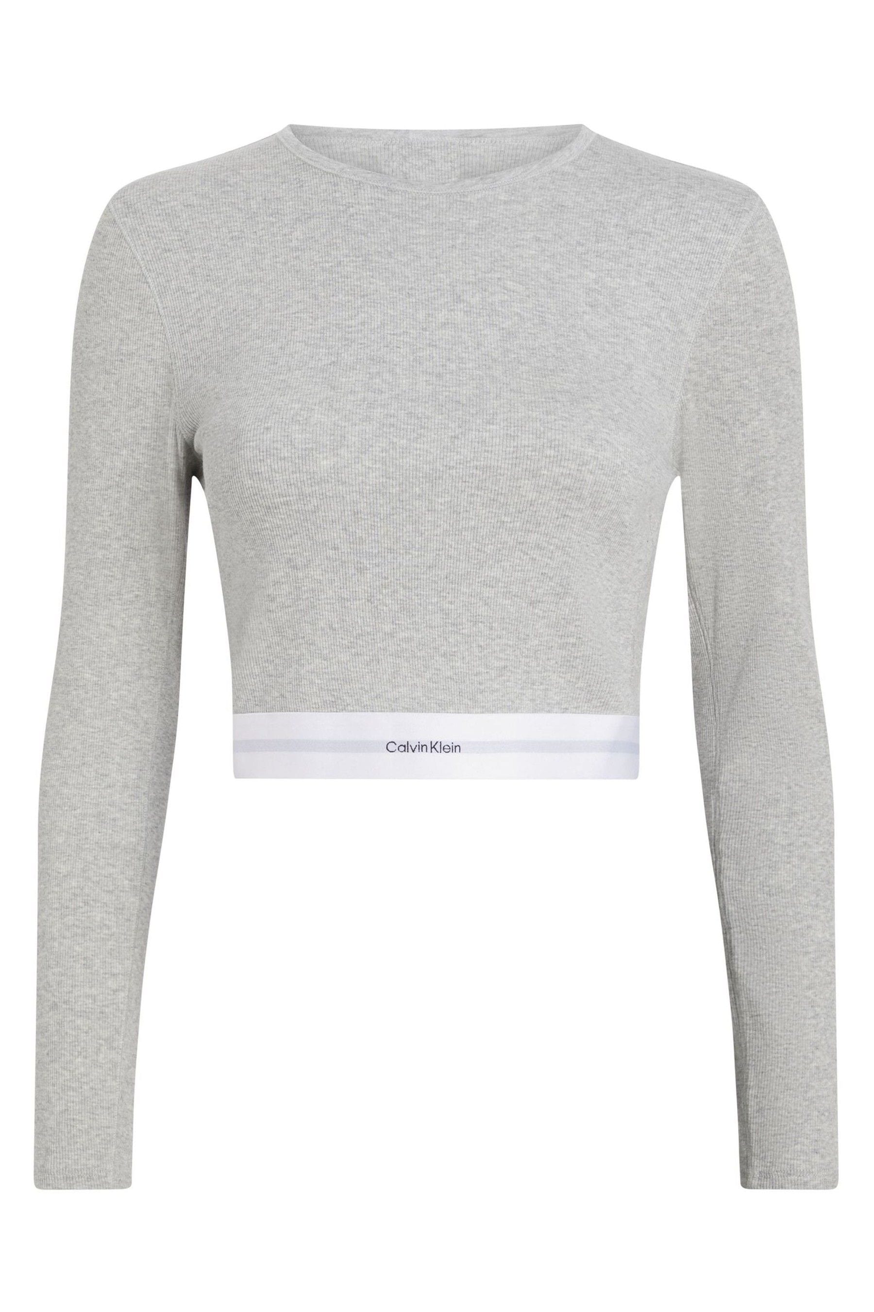 Calvin klein crop top grey best sale