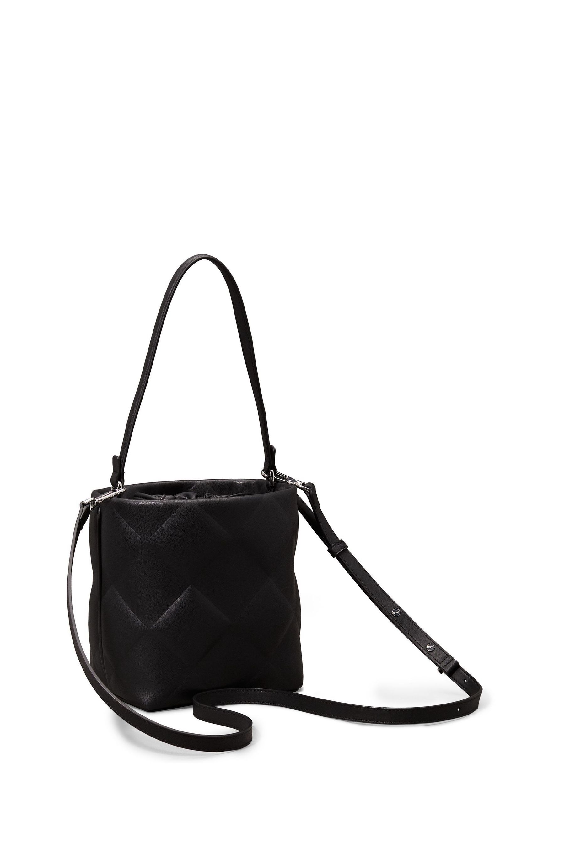 Calvin Klein Black Diamond Quilt Bucket Bag