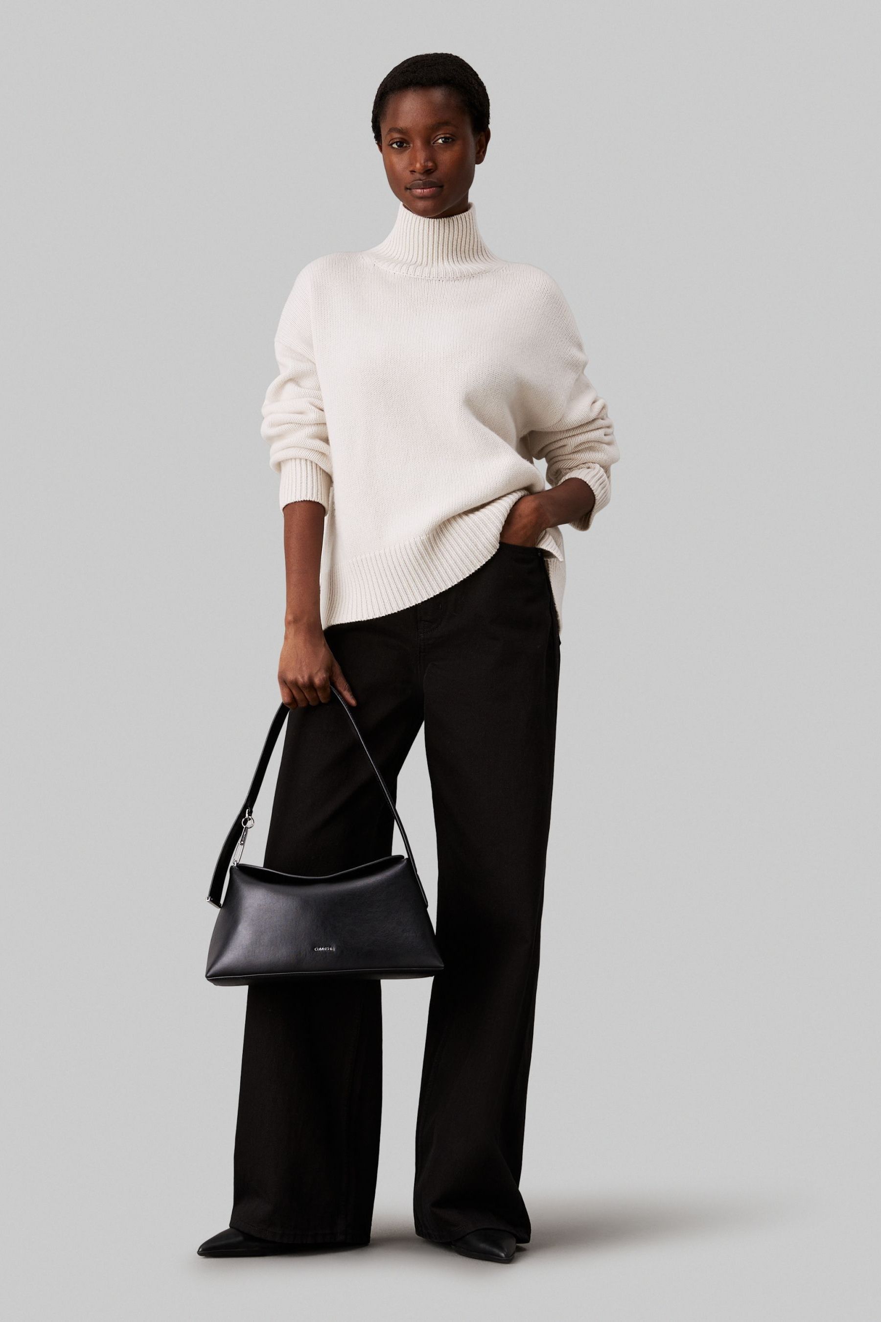 Calvin klein black shoulder bag shop