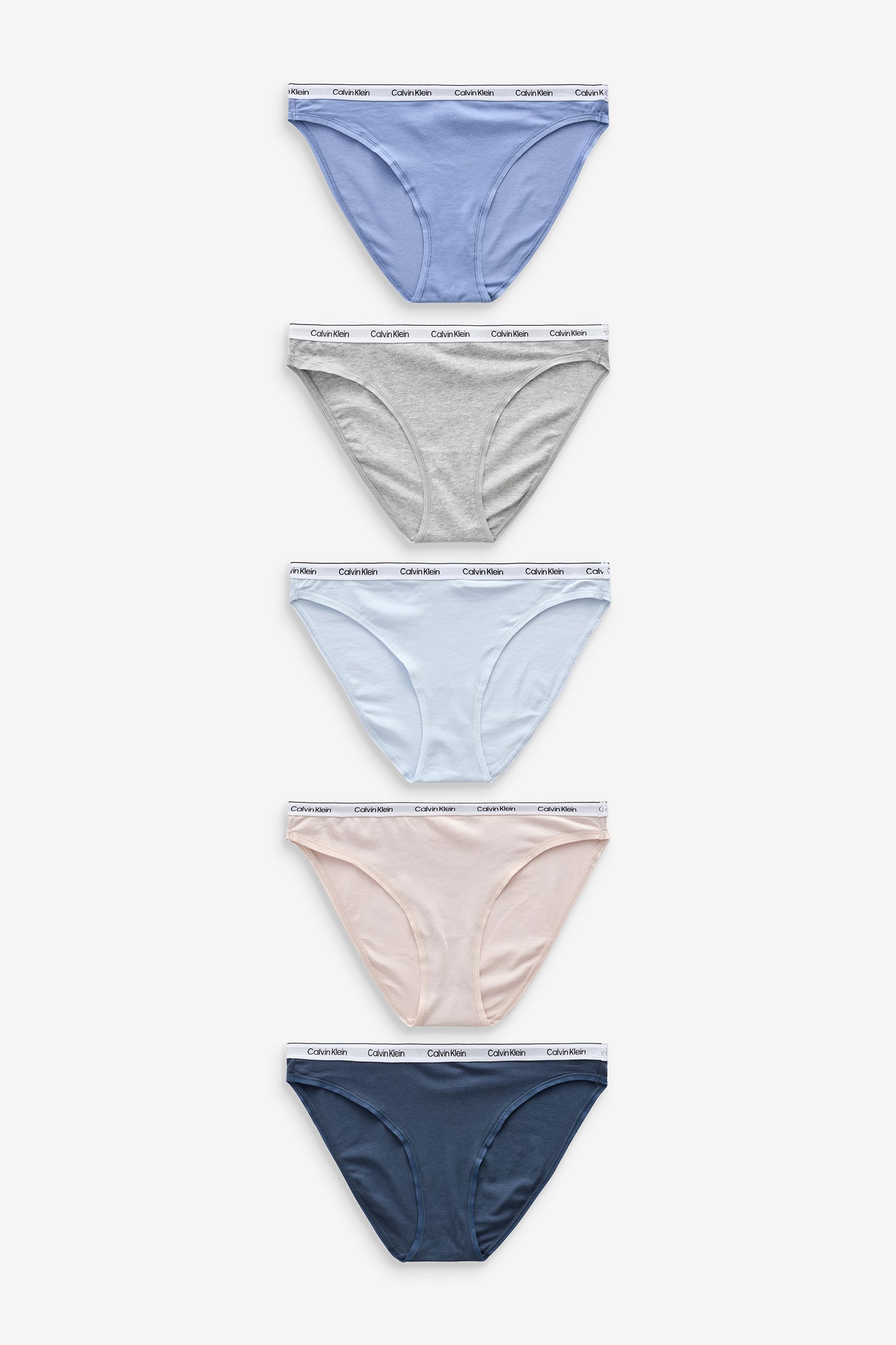 Buy Calvin Klein Grey Modern Logo Holiday Thongs 5 Pack from Next Luxembourg