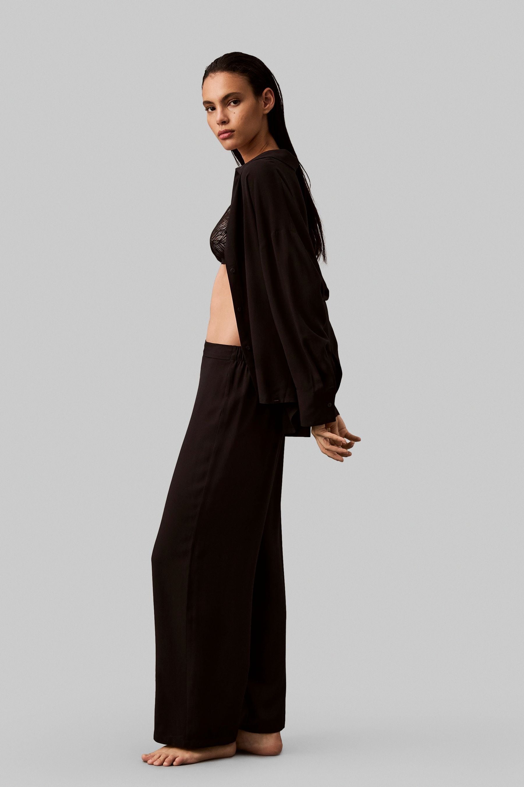 Calvin klein black lounge pants hotsell