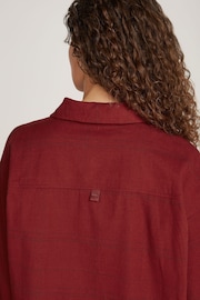 Calvin Klein Red 100% Cotton Long Sleeved Button Down Top - Image 3 of 7