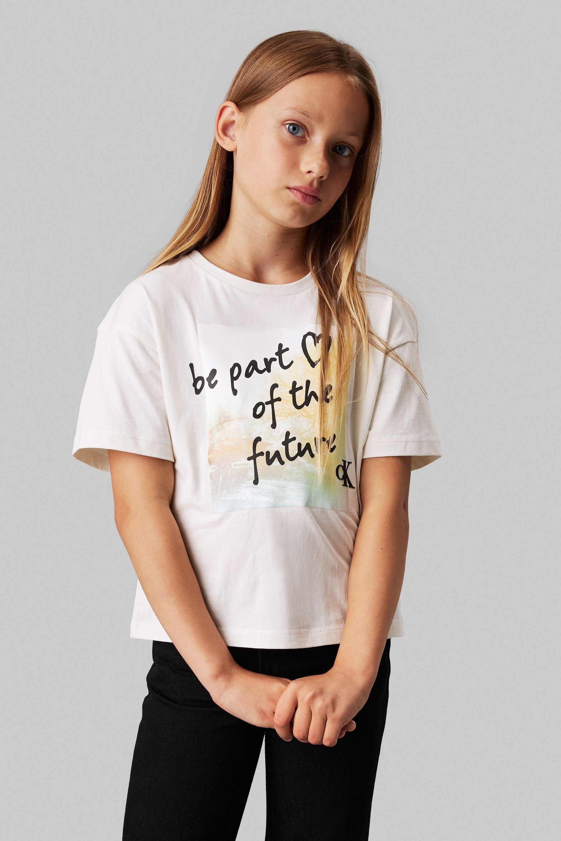 Buy Calvin Klein White City Graphic Short Sleeved T Shirt from Next Luxembourg