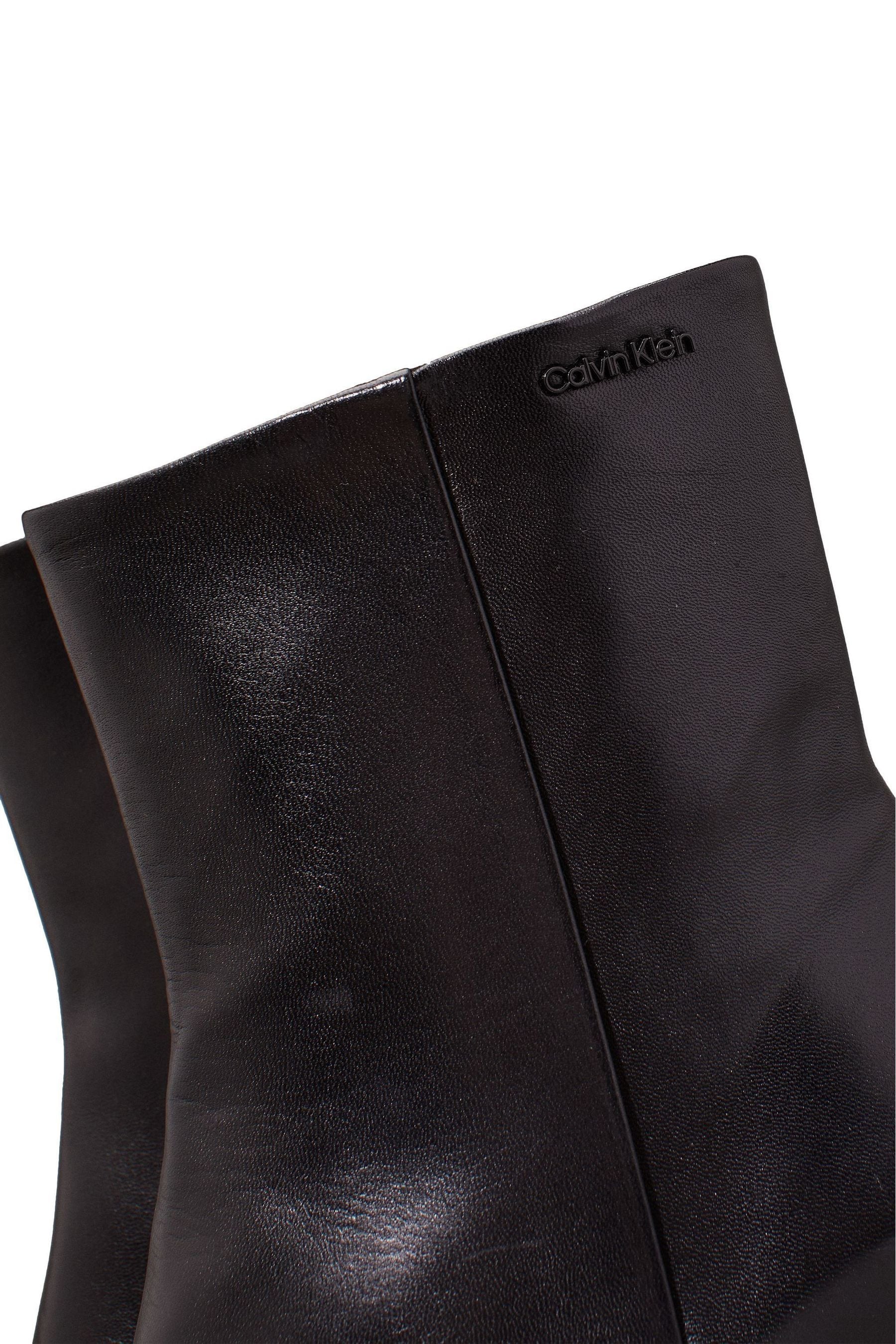 Calvin klein leather ankle boots hotsell