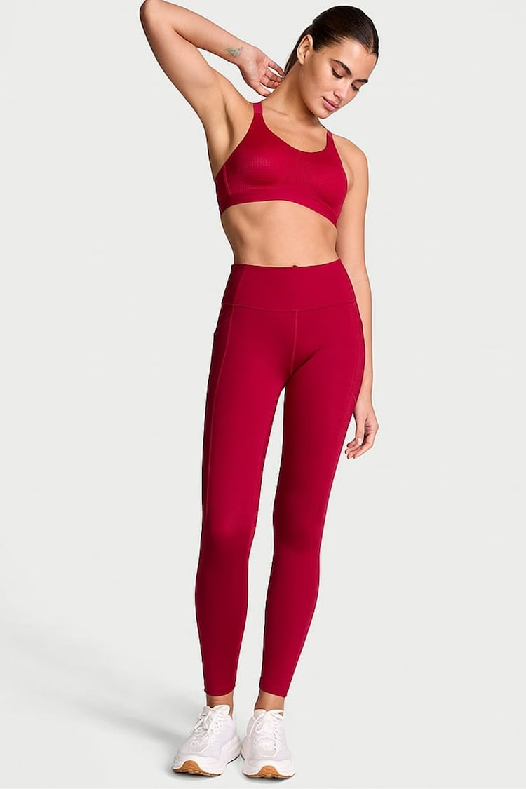 Victoria's Secret Red Lacquer 7/8 Length VS Essential Pocket Leggings - Image 1 of 3