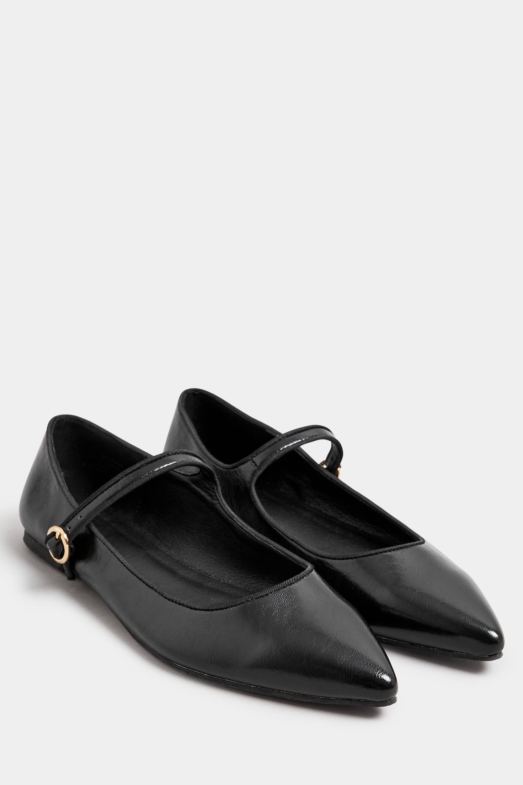 Buy Long Tall Sally Black Flat Point Mary Jane Shoes from Next Australia