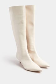 Long Tall Sally Natural Dressy Knee Point PU Boots - Image 2 of 5