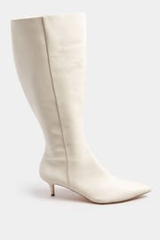 Long Tall Sally Natural Dressy Knee Point PU Boots - Image 3 of 5