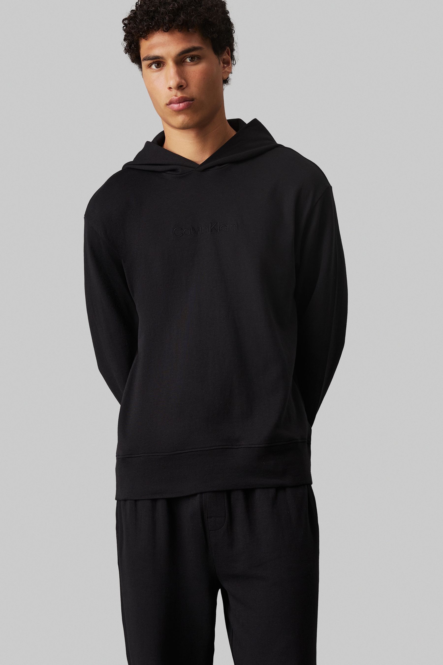 Buy Calvin Klein Black Long Sleeved Hoodie from Next Luxembourg