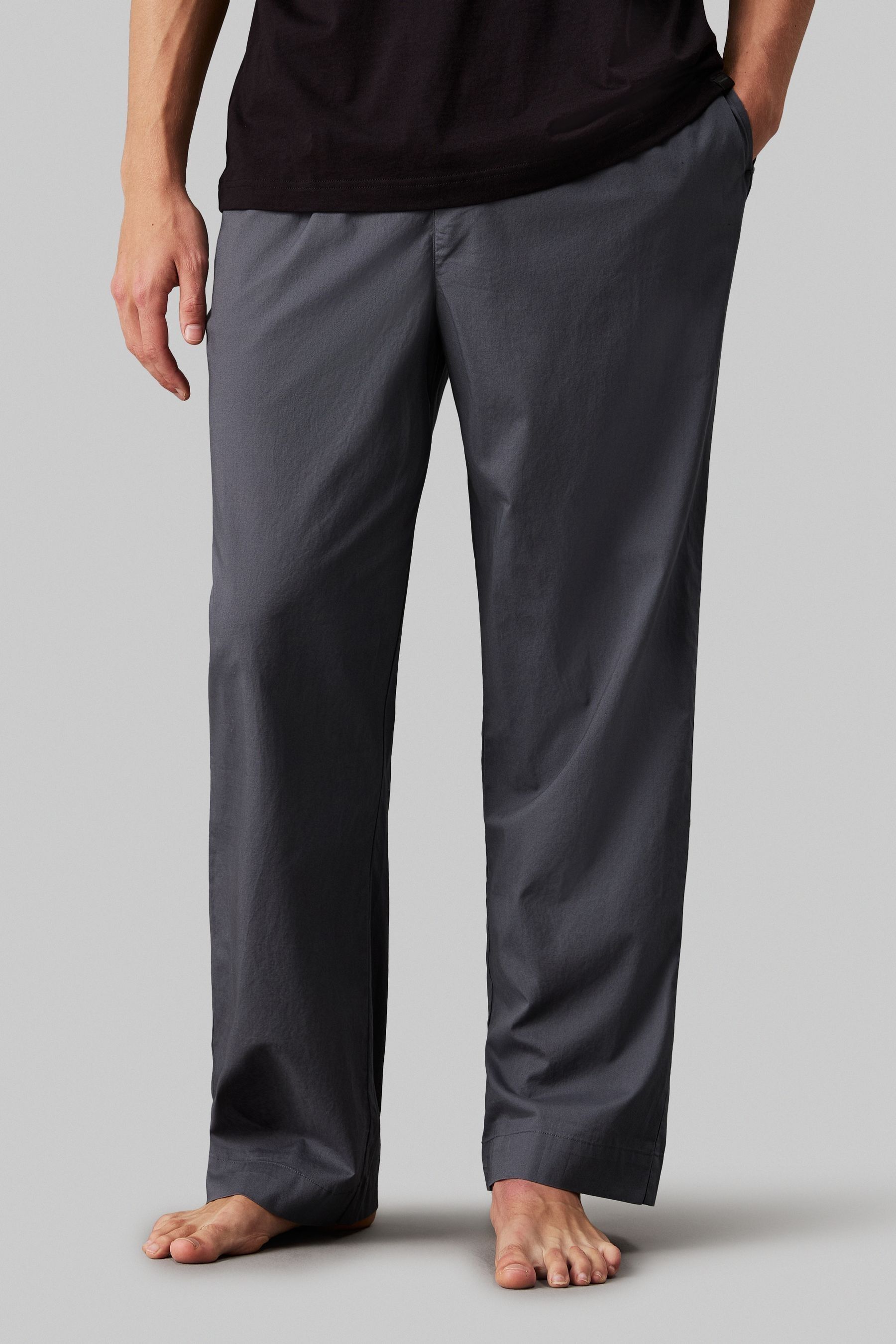 Buy Calvin Klein Grey Men 100 Cotton Lounge Trousers from Next Malta