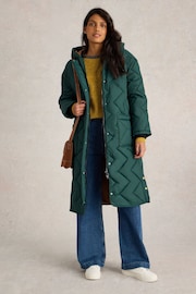 White Stuff Green Sloane Quilted Coat - Image 1 of 6